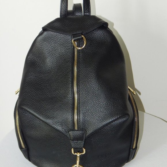 Unicai Firenze Black Pebble Leather Backpack Bag Pebble Leather Backpack // Black - BUGATCHI UOMO APPAREL  main image 4